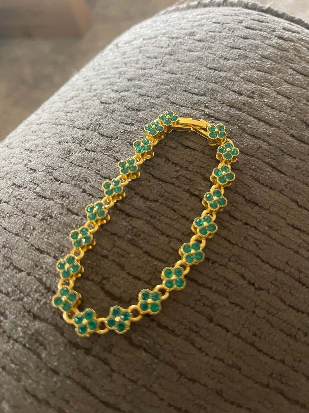 Color Copper-set Zircon Flower Clasp Bracelet — CheapJewelryShop